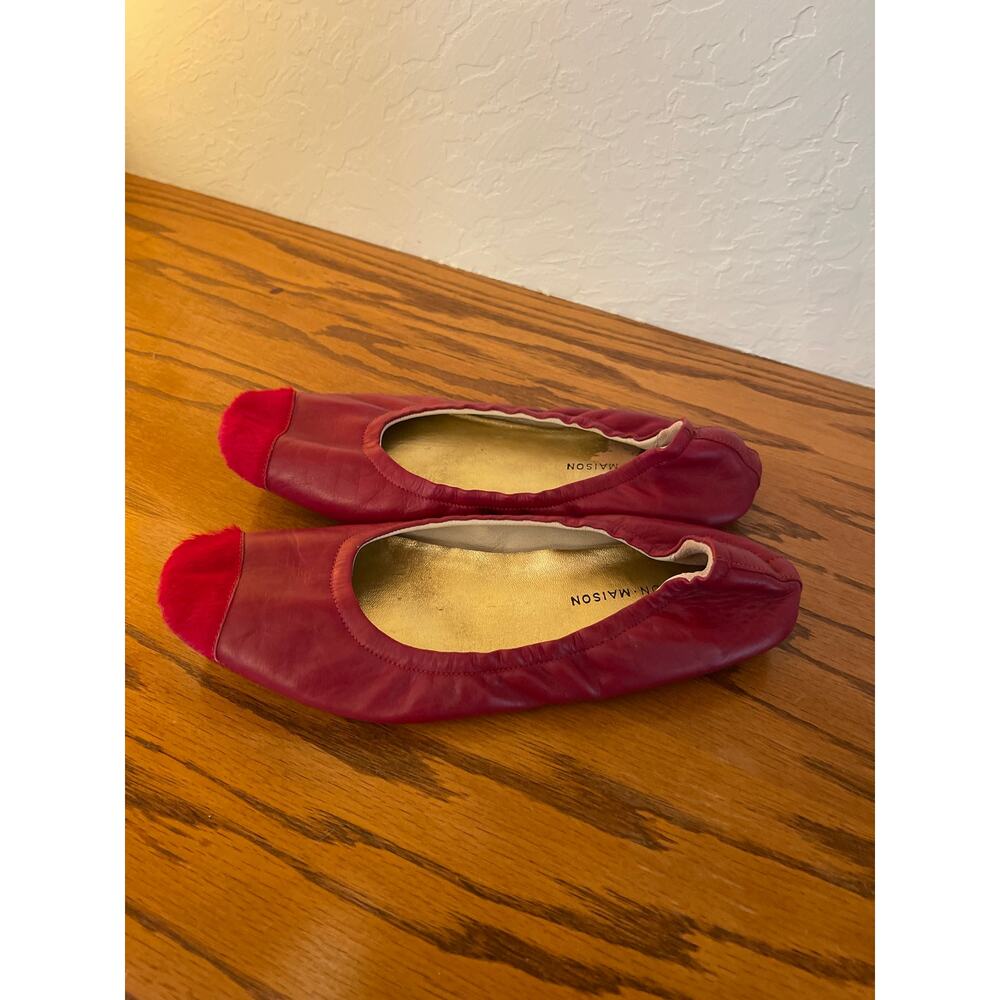 MADISON.MAISON contrast-toe wrinkled ballet flats size 41 (9.5) - Picture 4 of 8